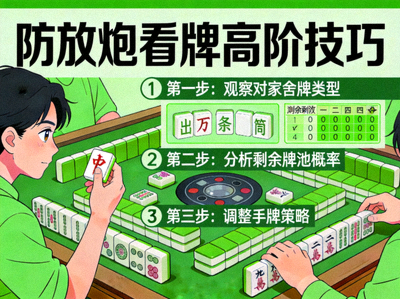 防放炮看牌高阶技巧麻将教学配图