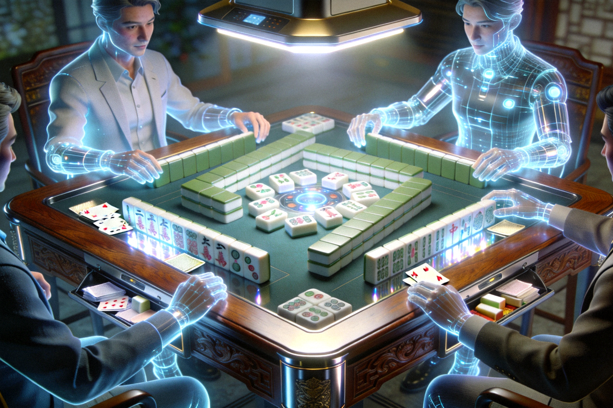 KOK程序麻将机全自动程序麻将桌3D对局动态预览画面