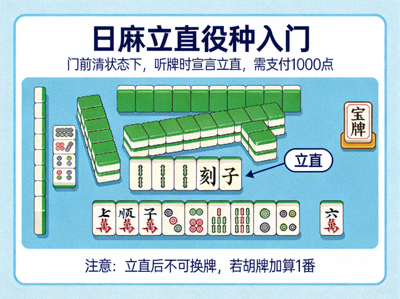 日麻立直役种入门麻将教学配图